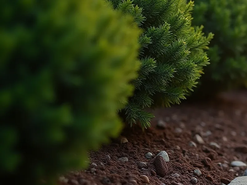 Gepflegte Hecke und Rasen einer Außenanlage